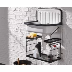 Best Pirce 🥰 Alape Wall Mounted Service / Utility Sink, White Glazed Steel, Drain And Caddy, Black 😍 -kitchen fixtures Shop cae180280f11ba4f 4575 w800 h800 b0 p0