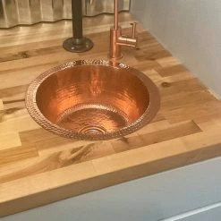 Best Sale 🌟 Premier Copper Products BR12PC2 12" Round 🔨 Hammered Copper Bar Sink 🤩 -kitchen fixtures Shop cc015bfd0323934b 6102 w800 h800 b0 p0