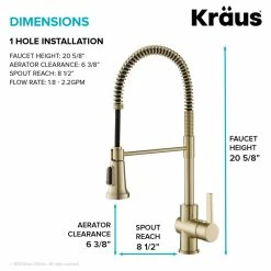 Cheapest ✨ Kraus USA, Inc. Kraus KPF-1690 Britt Pull-Down Spray Kitchen Faucet - Spot Free Stainless 👍 -kitchen fixtures Shop ced194a50fb972a8 3255 w800 h800 b1 p0