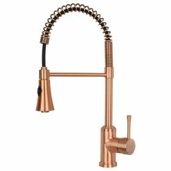 Deals 🧨 Akicon Copper Pre-Rinse Spring Kitchen Faucet With Pull Down Sprayer ❤️