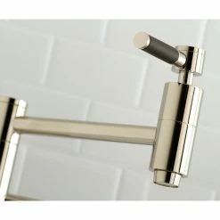Budget ⭐ Kingston Brass Wall Mount Pot Filler Kitchen Faucet, Polished Nickel 👏 -kitchen fixtures Shop d091c6c60c66f2f7 5808 w800 h800 b0 p0