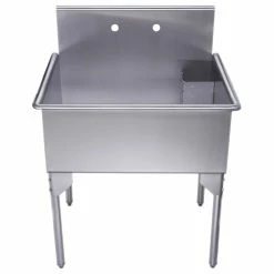 Top 10 🤩 Whitehaus Collection Whitehaus WHLS3024-NP 30" Brushed Stainless Steel Freestanding Utility Sink 🔥