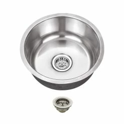 Discount ⭐ Magnus Stainless Steel 18-Gauge Single Bowl Round Bar Sink 👏