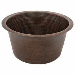 Cheap 🛒 Premier Copper Products 17" Large Round 🔨 Hammered Copper Bar/Prep Sink, Oil Rubbed Bronze 😍