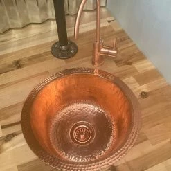 Best Sale 🌟 Premier Copper Products BR12PC2 12" Round 🔨 Hammered Copper Bar Sink 🤩 -kitchen fixtures Shop d8515afe03239349 6102 w800 h800 b0 p0