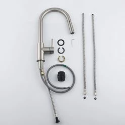 Cheapest 🛒 Blossom Kitchen & Bath Supply Brass Single Handle Pull Out Kitchen Faucet, Brush Nickel 🥰 -kitchen fixtures Shop dac19e140e480780 4393 w800 h800 b0 p0