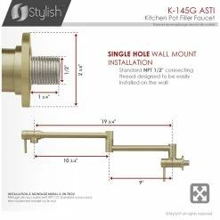 Promo π STYLISH Stainless Steel Wall Mount Pot Filler Folding Stretchable π 17 Promo π STYLISH Stainless Steel Wall Mount Pot Filler Folding Stretchable π -kitchen fixtures Shop dc21286400e76097 9961 w800 h800 b1 p0