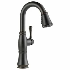 Cheap 🎁 Delta Faucet Delta Cassidy Single Handle Pull-Down Bar / Prep Faucet, Venetian Bronze 🤩