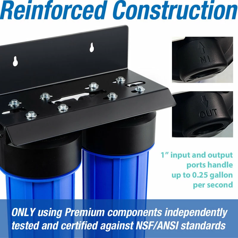 Cheap π ISpring 2-Stage 20" Water Filter System 1" NPT, Fine Sediment And Carbon π 4 Cheap π ISpring 2-Stage 20" Water Filter System 1" NPT, Fine Sediment And Carbon π - Image 2