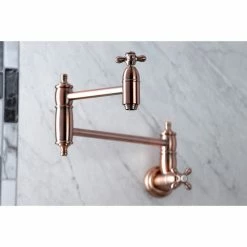 New 𧨠Kingston Brass KS310AXAC Restoration Wall Mount Pot Filler Kitchen Faucet, Antique Copper π 10 New 𧨠Kingston Brass KS310AXAC Restoration Wall Mount Pot Filler Kitchen Faucet, Antique Copper π -kitchen fixtures Shop df11b078013a5652 0380 w800 h800 b0 p0
