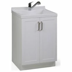 Best reviews of 🔥 Simpli Home Ltd. Kyle 24 Inch Laundry Cabinet With Pull-out Faucet And ABS Sink ✔️