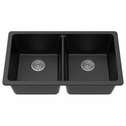 Outlet 🎉 Winflo Winpro Undermount Kitchen Sink, Equal Double Bowl, Granite Quartz, 33", Black 🔔 -kitchen fixtures Shop e381b36f08cab430 8178 w800 h800 b1 p0