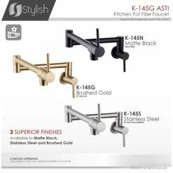 Promo π STYLISH Stainless Steel Wall Mount Pot Filler Folding Stretchable π 22 Promo π STYLISH Stainless Steel Wall Mount Pot Filler Folding Stretchable π -kitchen fixtures Shop e5f14c7600e760cf 9961 w800 h800 b1 p0