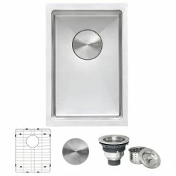 New 😍 Ruvati 12 Inch Undermount Bar Prep Tight Raduis 16 Gauge Kitchen Sink Stainless 😍