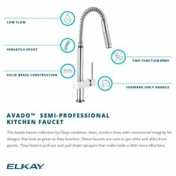 Promo 😀 Elkay Avado Kitchen Faucet W/ Semi-professional Spout, Brushed Nickel 👍 -kitchen fixtures Shop e96130580ce6e44c 8530 w800 h800 b1 p0