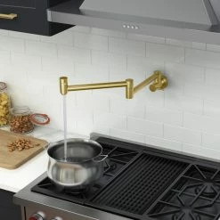 Cheapest 🛒 Kibi USA Circular Pot Filler, Brushed Gold 💯 -kitchen fixtures Shop ec71179102d069c5 6125 w800 h800 b0 p0