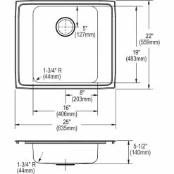 Buy 🔥 Elkay DRKAD252255FR4 Lustertone Classic Stainless Steel 25" X 22" Classroom ADA Sink 👍 -kitchen fixtures Shop efb1ea1f0e6019d9 1365 w800 h800 b1 p0