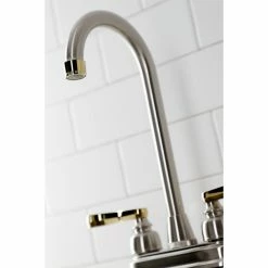 Top 10 🎁 Kingston Brass KB8499FL Bar Faucet, Brushed Nickel/Polished Brass 🎉 -kitchen fixtures Shop f701a17f013a57fc 0167 w800 h800 b0 p0