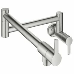 Flash Sale 🌟 GROHE US Grohe Zedra Wall Mount Pot Filler, Super Steel 😉 -kitchen fixtures Shop fcc122570d9f8eae 3557 w800 h800 b1 p0