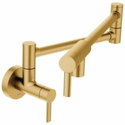 Wholesale 🎁 Moen Modern Pot Filler Brushed Gold One-Handle Kitchen Faucet 👏