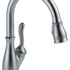 Best Pirce 👏 Delta Faucet Delta Leland Pull-Down Kitchen Faucet, Touch2O, ShieldSpray, Arctic Stainless 🔥