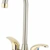 Buy ✨ Kingston Brass Bar Faucet, Brushed Nickel/Polished Brass 👏 -kitchen fixtures Shop home design 117
