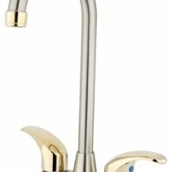 Buy ✨ Kingston Brass Bar Faucet, Brushed Nickel/Polished Brass 👏