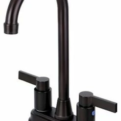 Promo 😉 Kingston Brass KB8495NDL NuvoFusion 4" Centerset Bar Faucet, Oil Rubbed Bronze ⌛