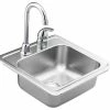 Coupon 💯 Moen KGS2045622BQ 2000 Series 15" Drop In Single Basin Stainless - Stainless 🤩 -kitchen fixtures Shop home design 162