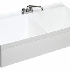 New ⭐ Swan 23.375x45.375x13 Veritek Utility Tub, White 🔔