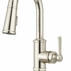 Hot Sale ❤️ Pfister GT572TD Port Haven 1.8 GPM 1 Hole Pull Down Bar Faucet - Polished 🧨