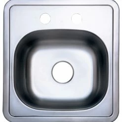 Coupon 💯 Kingston Brass Gourmetier Self-Rimming Single Bowl Bar Sink, Brushed 🌟