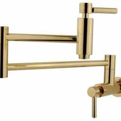 New 😀 Kingston Brass Concord Wall Mount Pot Filler, Polished Brass 😍
