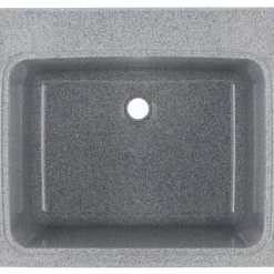 Outlet ⭐ Swan 22x25x13.5625 Solid Surface Utility Sink, Gray Granite 🧨